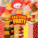 Kit Digital FAST FOOD PARTY • MC DONALDS – Cliparts, Papéis Digitais e Fontes