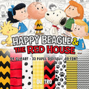 Kit Digital HAPPY BEAGLE & THE RED HOUSE • SNOPPY – Cliparts, Papéis Digitais e Fontes