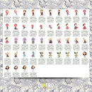 Kit Digital Heróis Cute – Cliparts, Papéis Digitais e Fontes