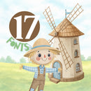 Kit Digital LITTLE FARMER – Cliparts, Papéis Digitais e Fontes