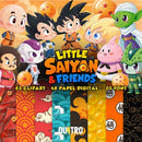 Kit Digital LITTLE SAIYAN & FRIENDS • DRAGON BALL – Cliparts, Papéis Digitais e Fontes