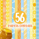 Kit Digital YELLOW BEAR & FRIENDS • WINNIE POOH – Cliparts, Papéis Digitais e Fontes