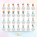 Kit Digital Princesas Cute – Cliparts, Papéis Digitais e Fontes