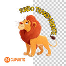 Kit Digital LITTLE ROAR KINGDOM • REI LEÃO – Cliparts, Papéis Digitais e Fontes