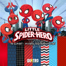 Kit Digital LITTLE SPIDER HERO • SPIDERMAN – Cliparts, Papéis Digitais e Fontes