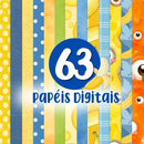 Kit Digital Vilão & Monstros Amarelos (Minions) – Cliparts, Papéis Digitais e Fontes