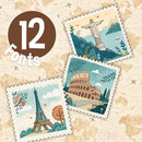 Kit Digital LITTLE WORLD TRAVELER – Cliparts, Papéis Digitais e Fontes