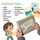 Kit Digital LITTLE WORLD TRAVELER – Cliparts, Papéis Digitais e Fontes