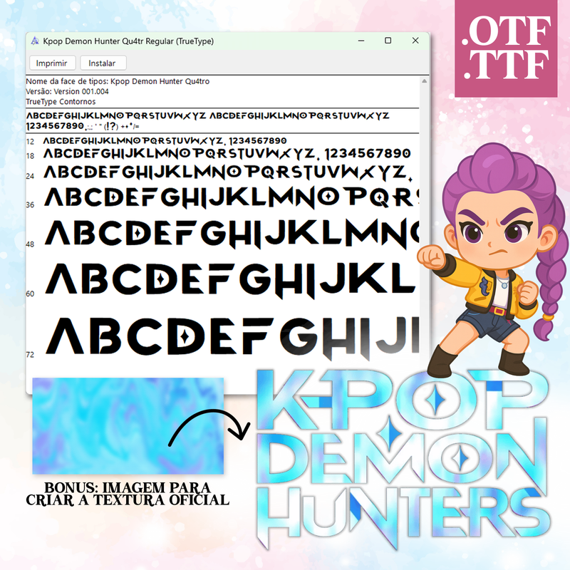K-Pop Demon Hunters Font – Digital File