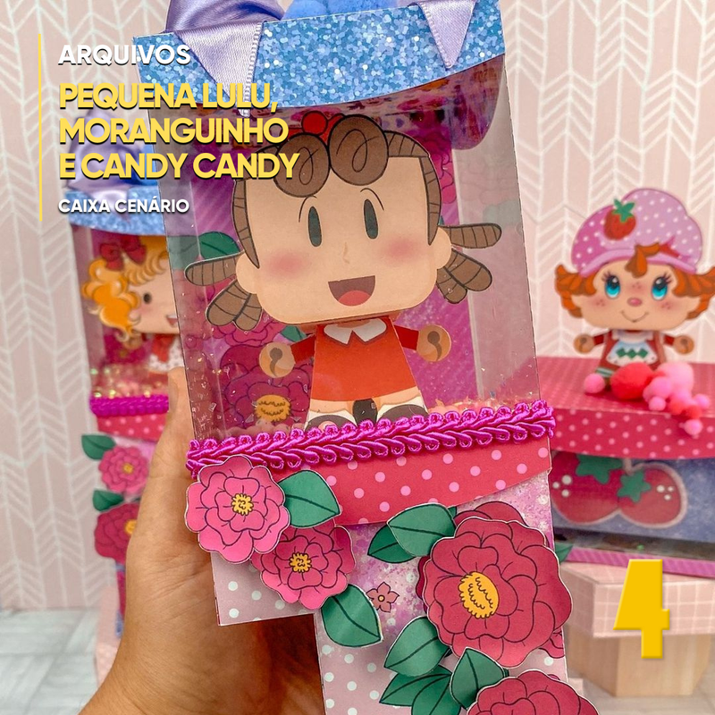 Luluzinha, Strawberry Shortcake and Candy Candy Box - Digital File for Cutting