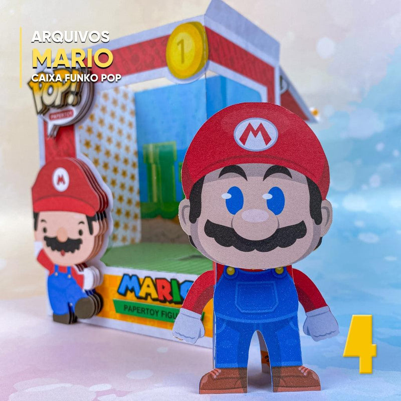 Caja Funko Pop Mario - Archivo digital para cortar