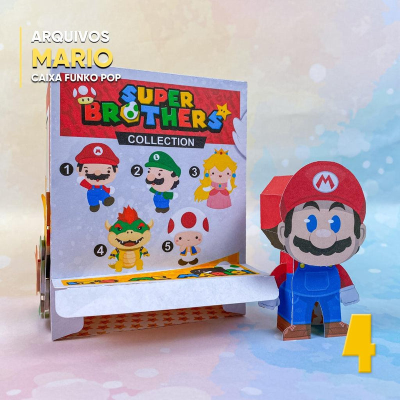 Caja Funko Pop Mario - Archivo digital para cortar