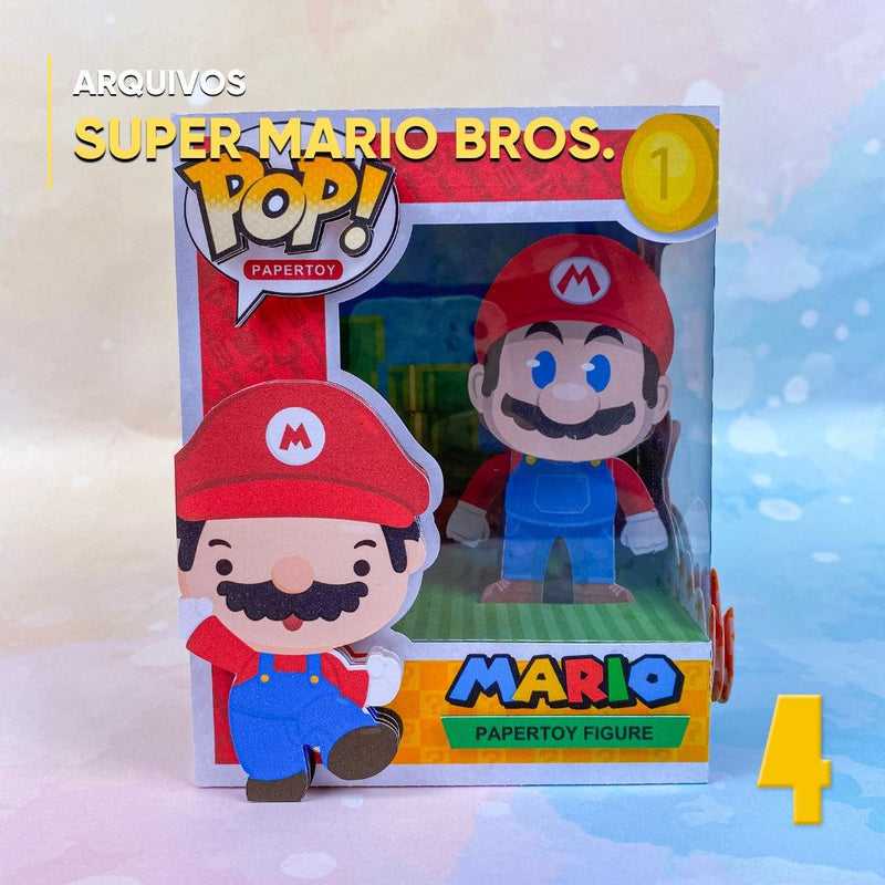 Caja Funko Pop Mario - Archivo digital para cortar