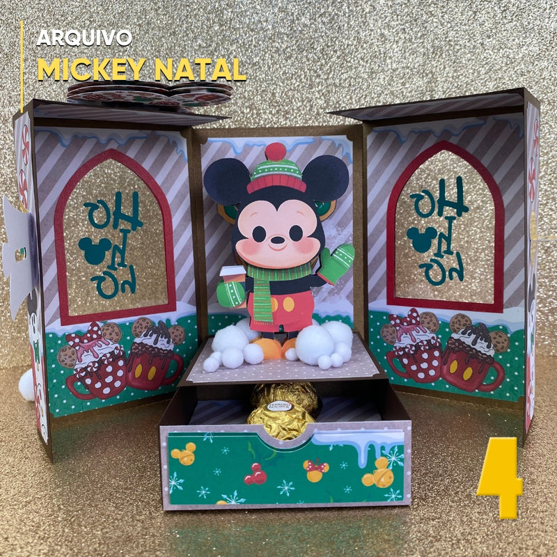 Mickey Christmas Invitation Box - Digital File for Cutting