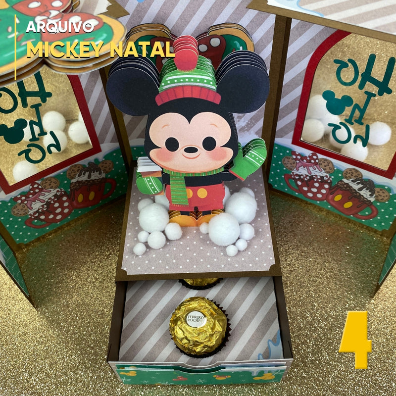 Mickey Christmas Invitation Box - Digital File for Cutting