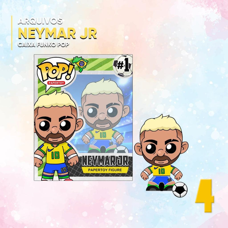 Caja Funko Pop Neymar - Archivo digital para cortar