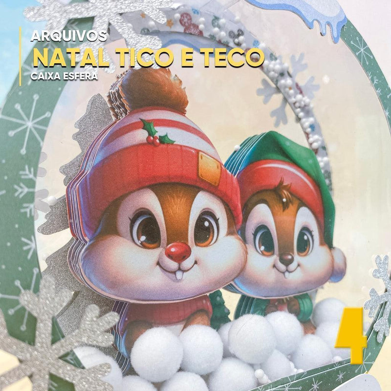 Caja de la Semana de Navidad - Esfera Navideña - Archivo Digital para Cortar