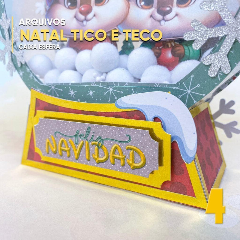 Caja de la Semana de Navidad - Esfera Navideña - Archivo Digital para Cortar