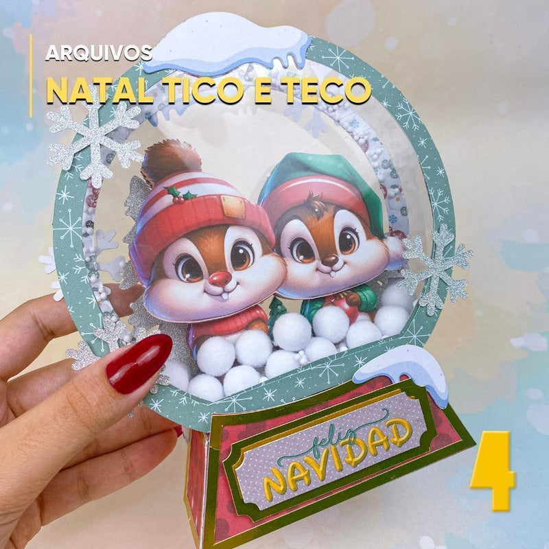 Caja de la Semana de Navidad - Esfera Navideña - Archivo Digital para Cortar
