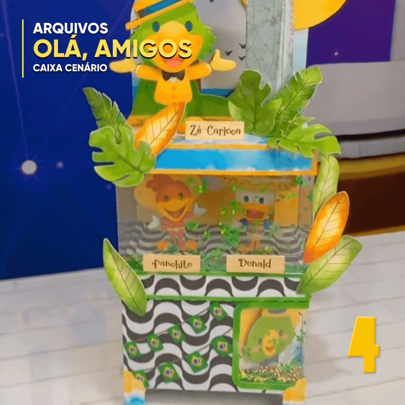 Caixa Olá, Amigos - Arquivo Digital para Recorte - Quatro Cambalhotas