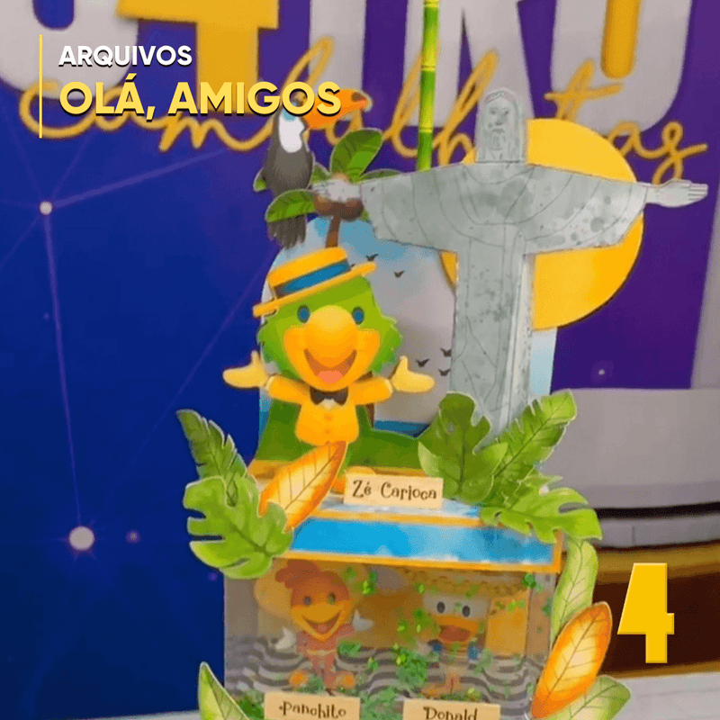 Caixa Olá, Amigos - Arquivo Digital para Recorte - Quatro Cambalhotas