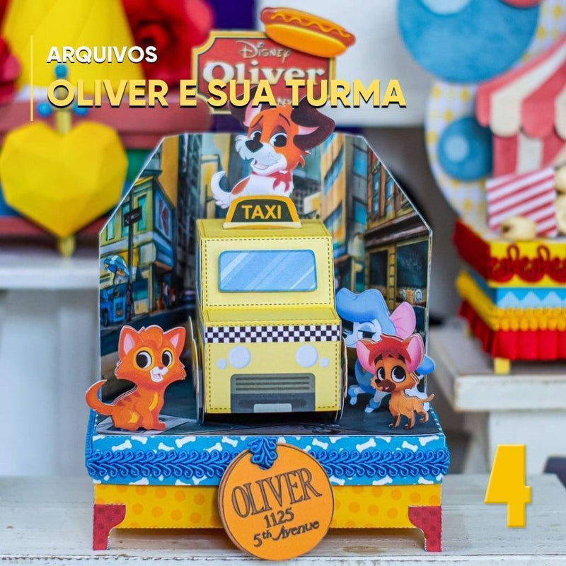 Caixa Oliver e sua Turma - Arquivo Digital para Recorte - Quatro Cambalhotas