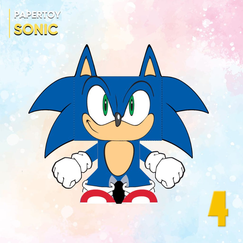 Papertoy Sonic – Arquivo Digital para Recorte