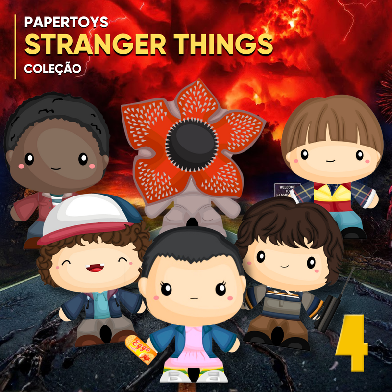 Papertoy Stranger Things (Coleção) – Arquivo Digital para Recorte