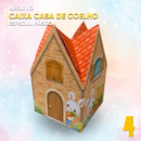Caixa Casa de Coelho • Especial Páscoa – Arquivo Digital para Recorte - Quatro Cambalhotas