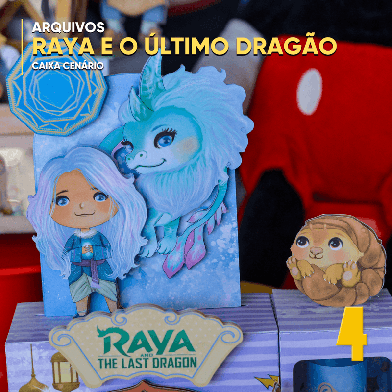 Caixa Raya e o Último Dragão - Arquivo Digital para Recorte - Quatro Cambalhotas