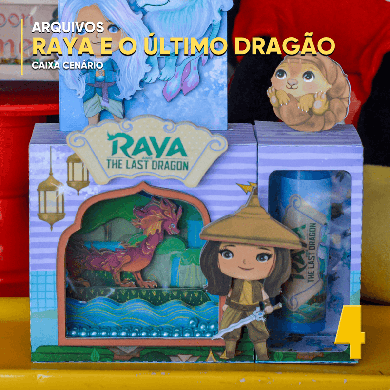 Caixa Raya e o Último Dragão - Arquivo Digital para Recorte - Quatro Cambalhotas