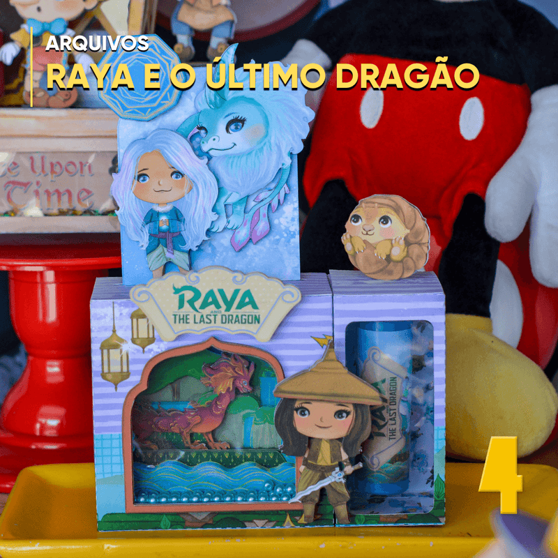 Caixa Raya e o Último Dragão - Arquivo Digital para Recorte - Quatro Cambalhotas