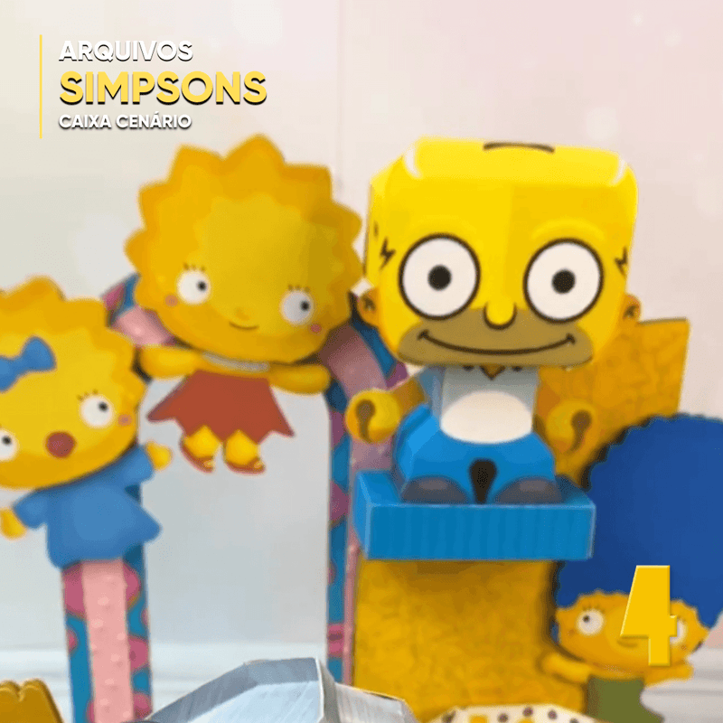 Caixa Os Simpsons - Arquivo Digital para Recorte - Quatro Cambalhotas