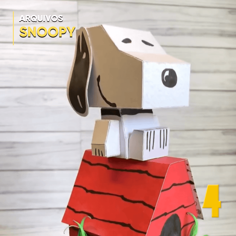 Caixa Snoopy - Arquivo Digital para Recorte - Quatro Cambalhotas