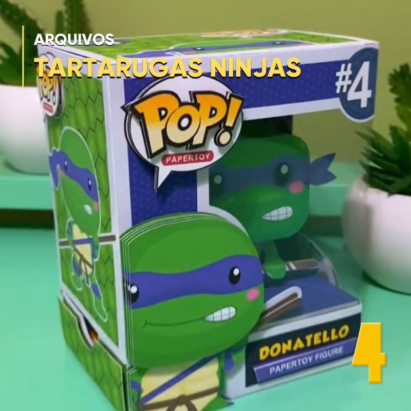 Funko Pop As Tartarugas Ninja - Arquivo Digital para Recorte