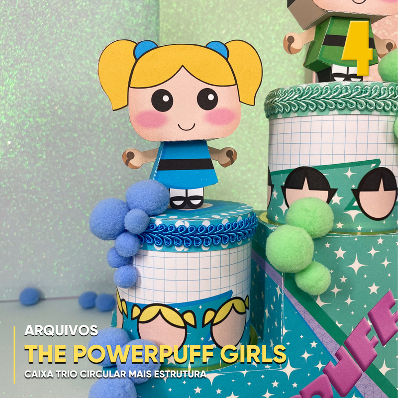 Caixa As Meninas Superpoderosas - Arquivo Digital para Recorte