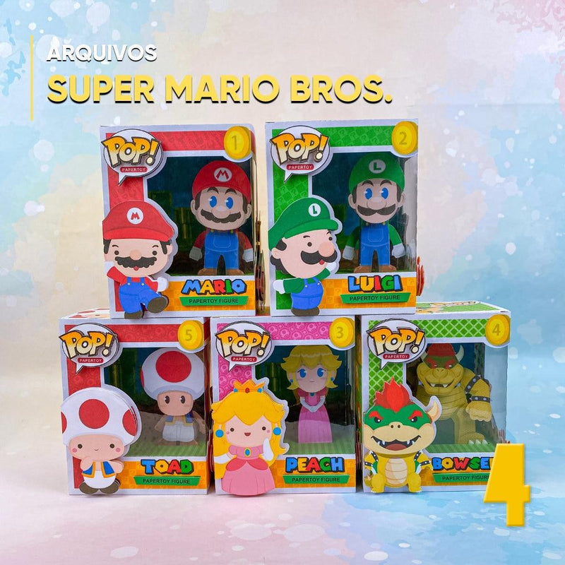 Funko Pop Super Mario Combo – Archivo digital con 5 personajes