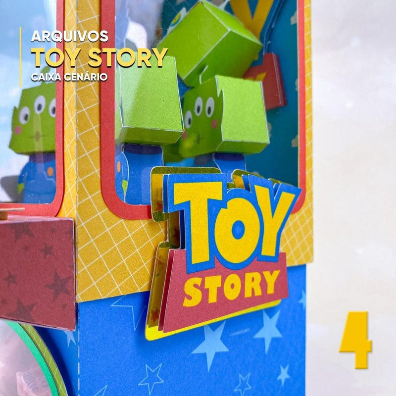 Caixa Fliperama Toy Story - Arquivo Digital para Recorte - Quatro Cambalhotas