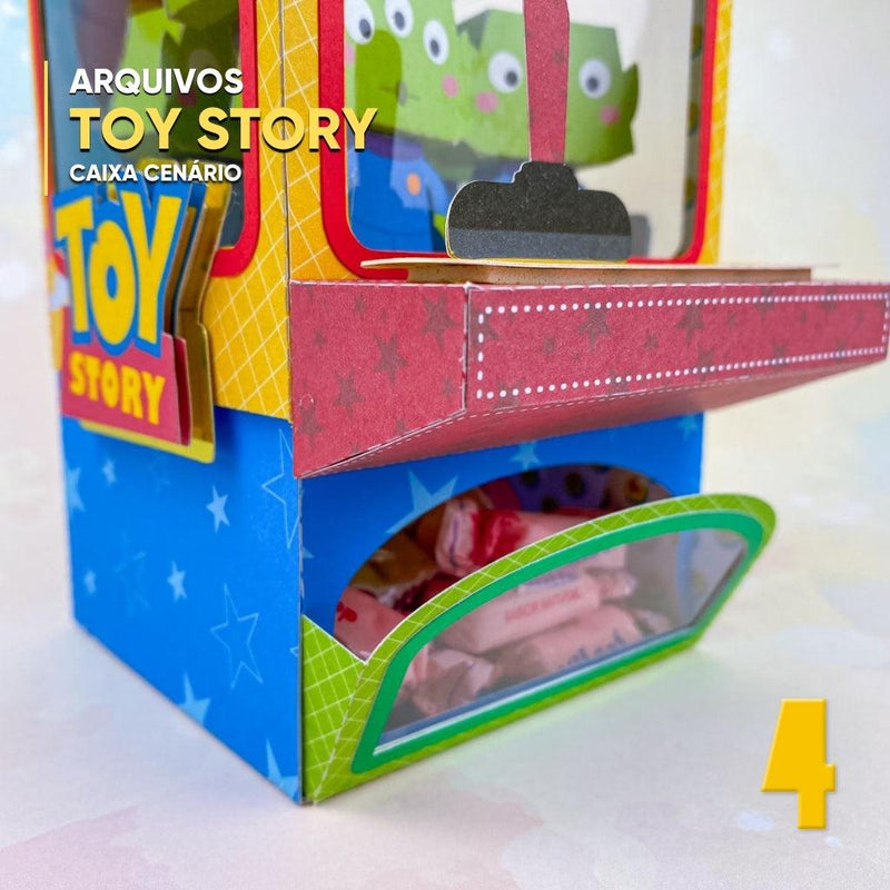 Caixa Fliperama Toy Story - Arquivo Digital para Recorte - Quatro Cambalhotas