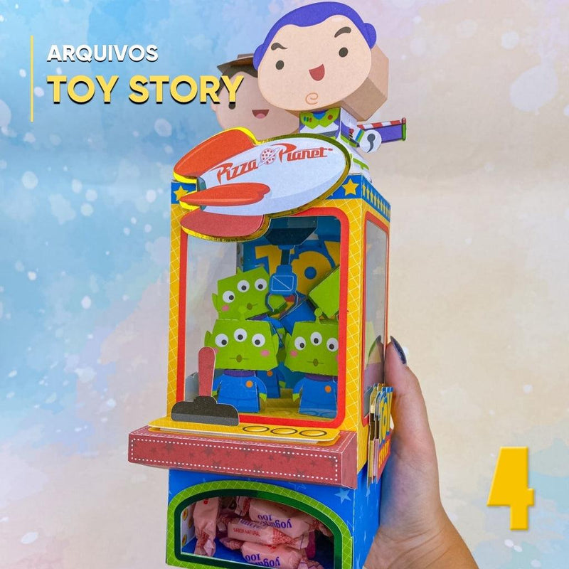 Caixa Fliperama Toy Story - Arquivo Digital para Recorte - Quatro Cambalhotas