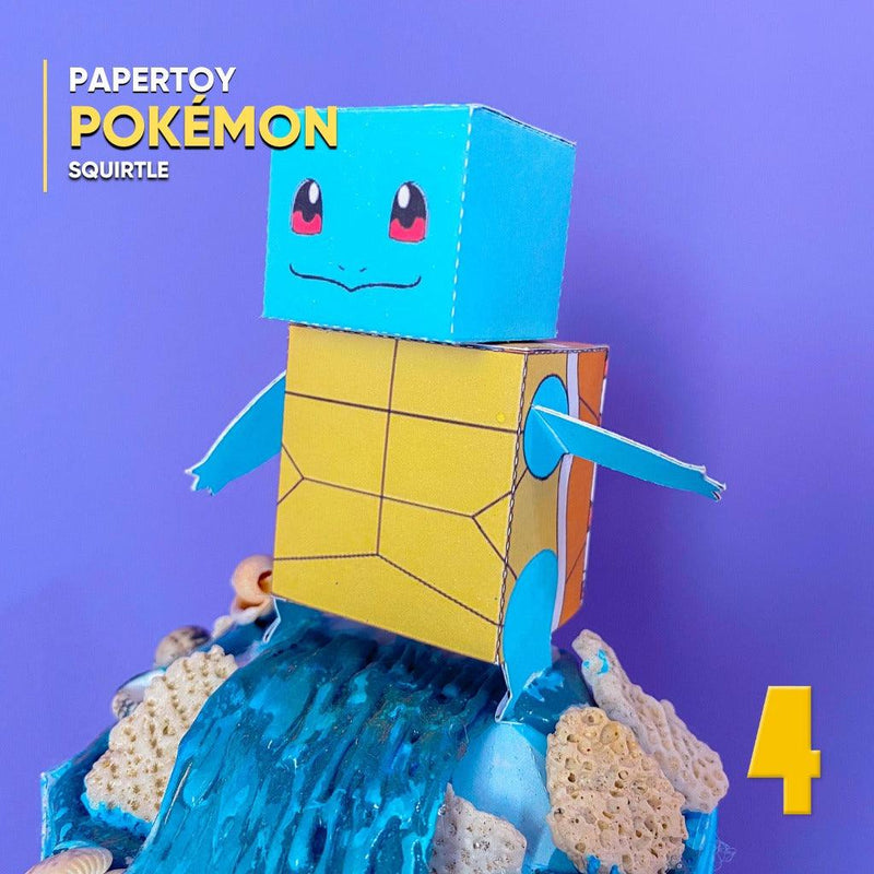 Papertoy Squirtle - Archivo de recorte digital