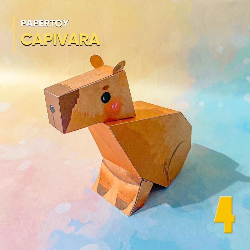 Papertoy Capivara 2 - Arquivo Digital para Recorte