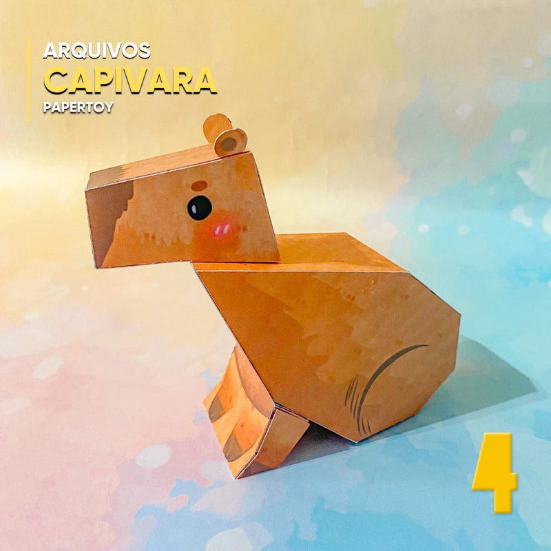 Papertoy Capivara 2 - Arquivo Digital para Recorte