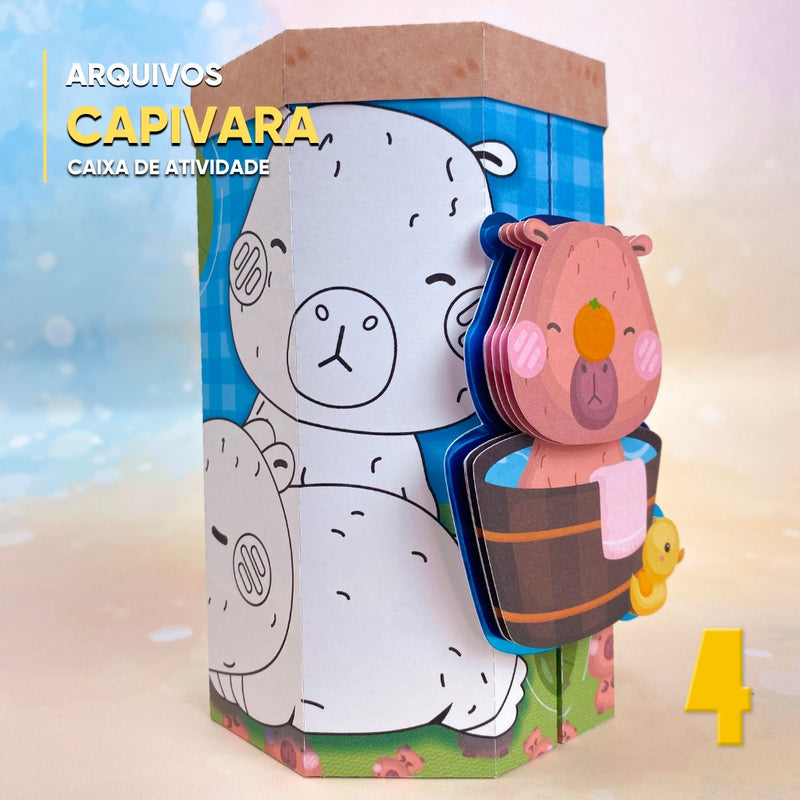 Caja de Actividades Capibara – Archivo Digital para Recorte

