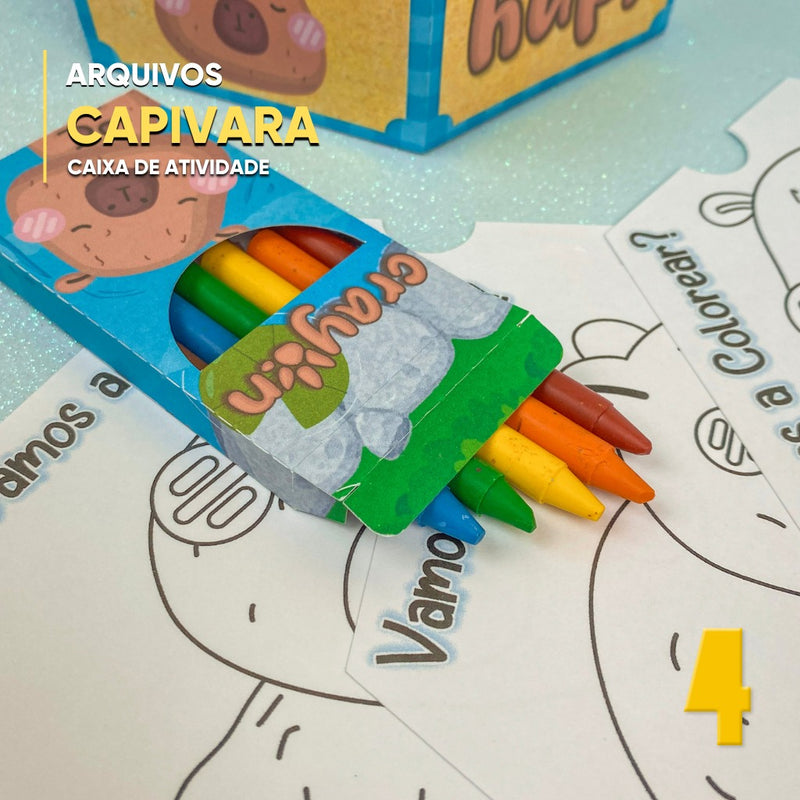 Caja de Actividades Capibara – Archivo digital para recortar