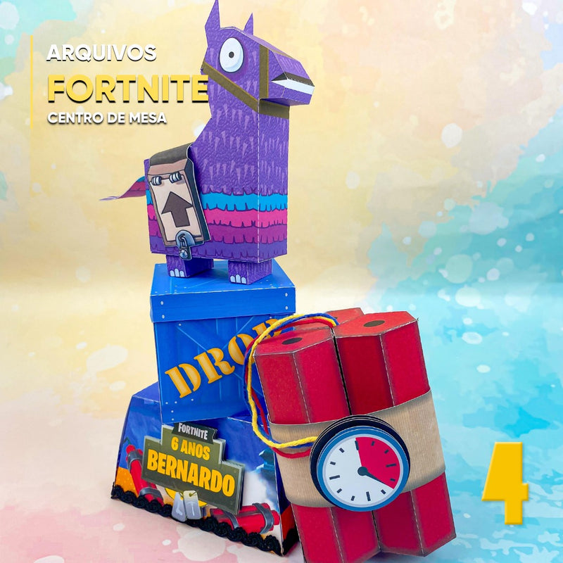 Centro de Mesa de Fortnite - Archivo Digital para Recorte