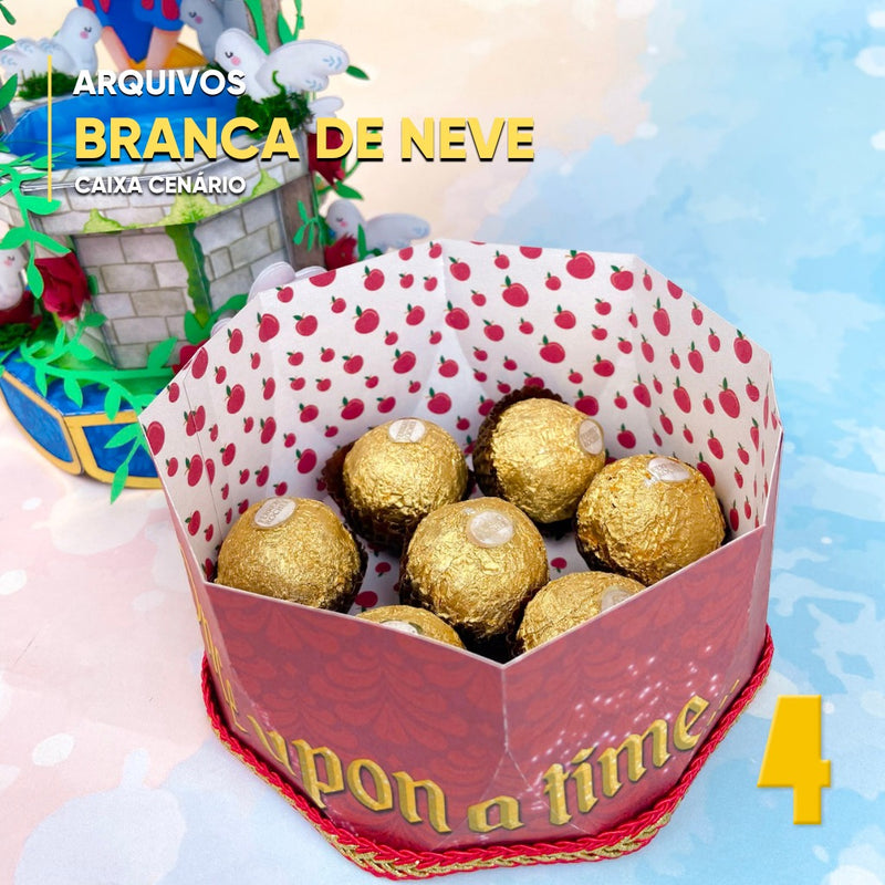 Caixa Poço Branca de Neve  - Arquivo Digital para Recorte