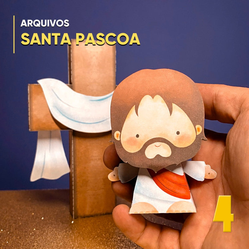 Archivo Gratis Caketopper Santa Pascua - Archivo Digital para Recorte
