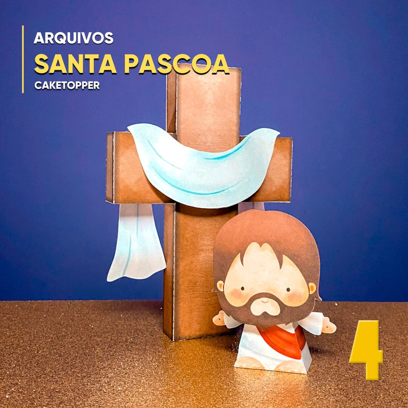 Archivo Gratis Caketopper Santa Pascua - Archivo Digital para Recorte