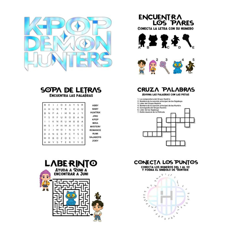 K-Pop Demon Hunters Coloring Kit – Digital File